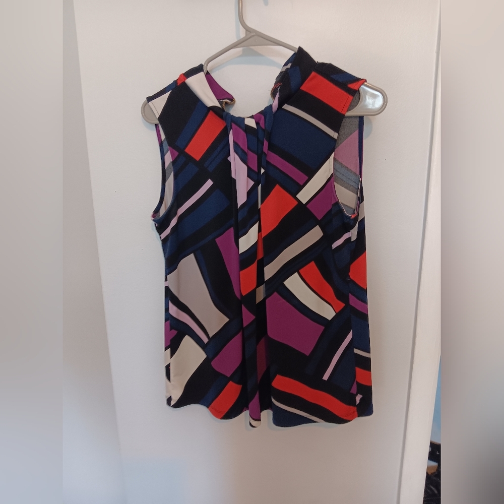 Colorful Geometric Sleeveless Top
